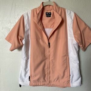 ADIDAS Peach and White golf wind breaker